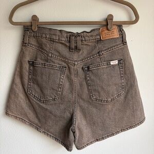 Levi's Women's High-Rise Brown Acid Wash Denim Shorts